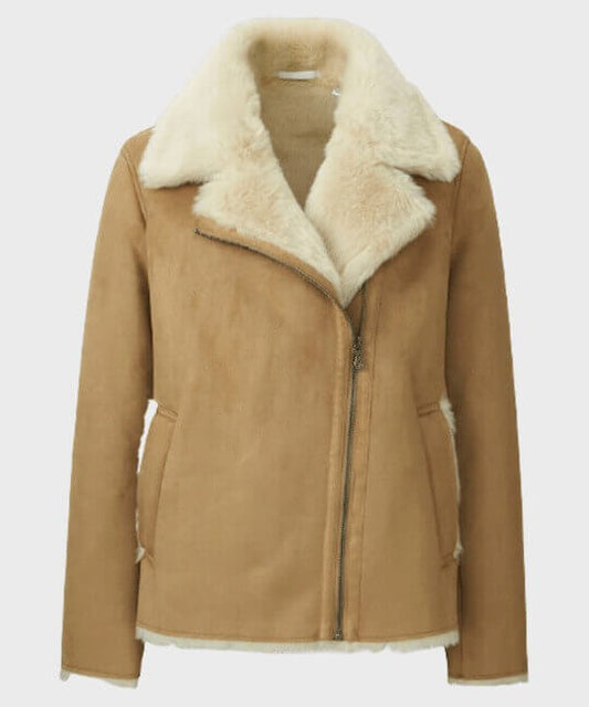 Women's Brown Faux Shearling Jacket