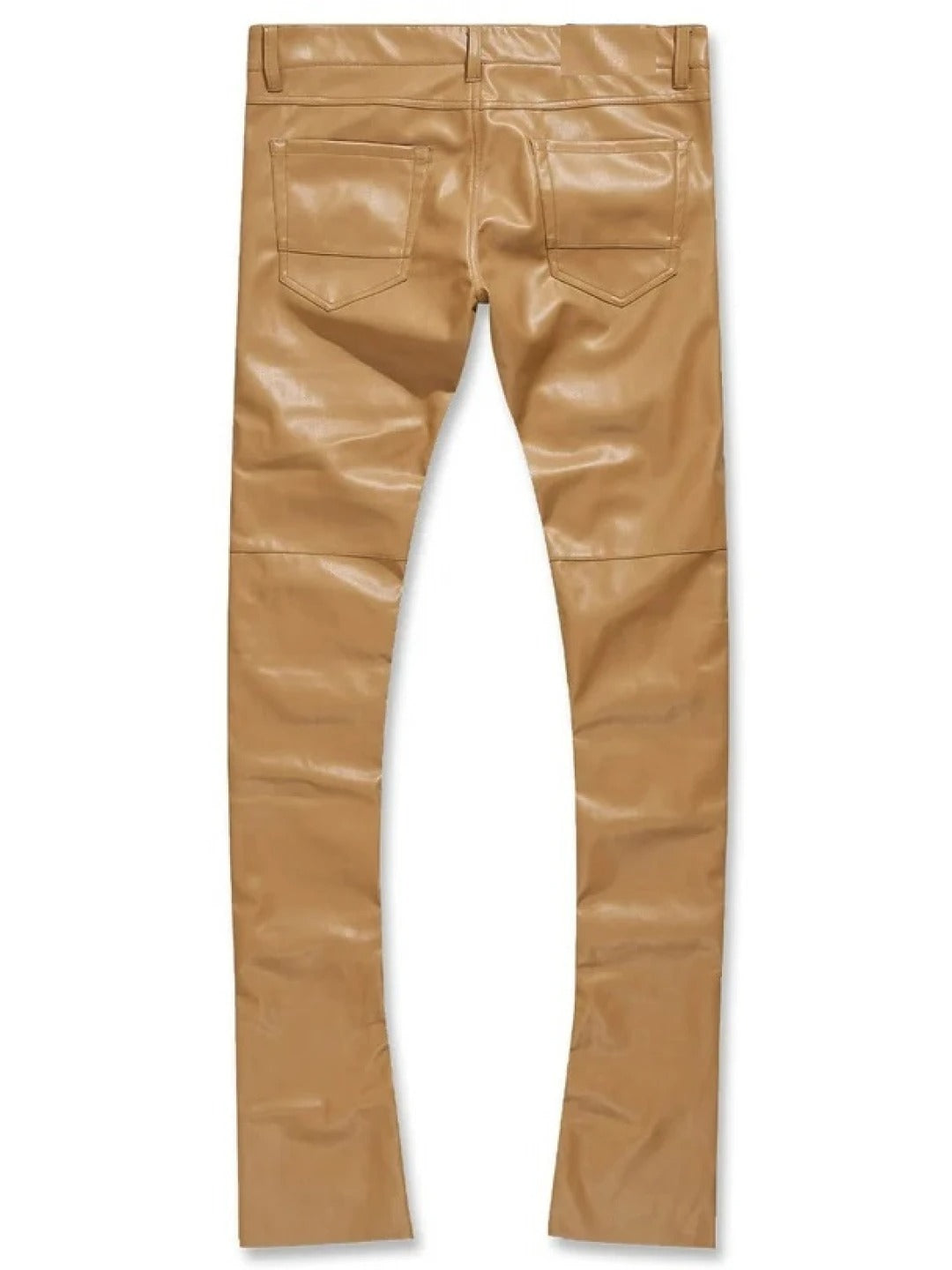 Beige Leather Cargo Pants for Men by Avanzar Leather