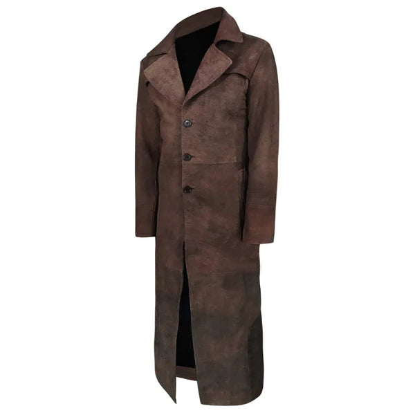 Men’s Classic Leather Trench Coat
