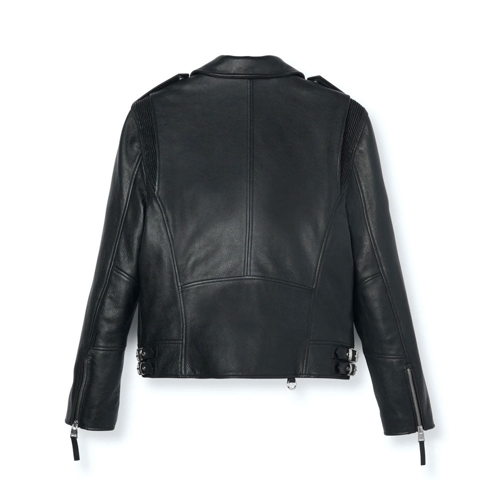 Avanzar Leather Black Biker Leather Jacket for Men