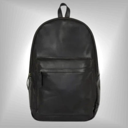 Men’s Black Leather Classic Backpack - Timeless & Durable Avanzar Leather