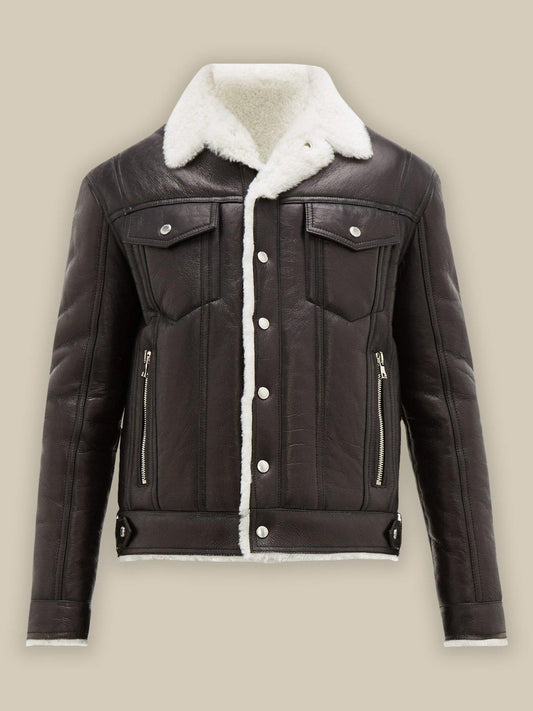 Men’s Streetstyle Shearling Jacket - Urban & Cozy