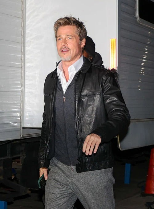 Brad Pitt Leather Jacket #1  Avanzar Leather