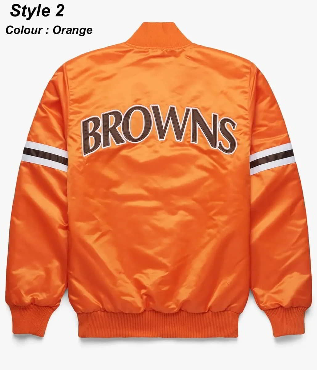Classic Cleveland Browns Starter Satin Bomber Jacket