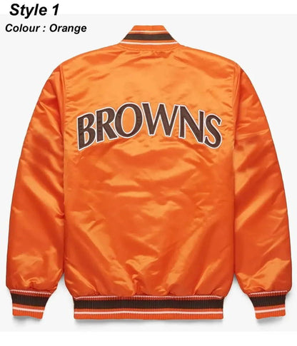 Classic Cleveland Browns Starter Satin Bomber Jacket