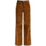 Camel Suede Leather Pants