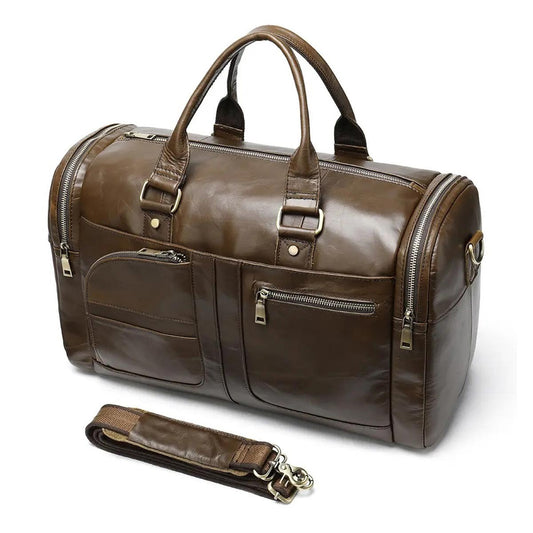 Caper Leather Weekender Bag – Stylish and Functional Travel Companion