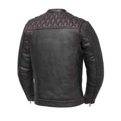 Men’s Café Racer Leather Motorcycle Jacket