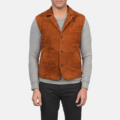 Tony Brown Suede Vest Avanzar Leather