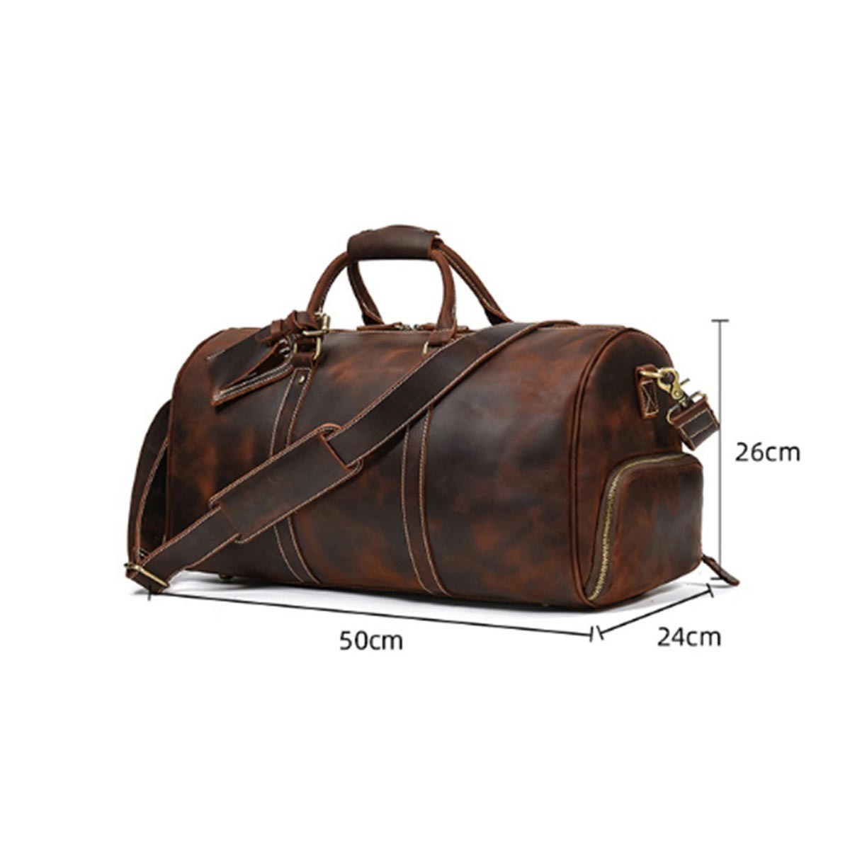 Wanderlust Crazy Horse Duffle Bag – Rugged Elegance for Adventurous Journeys