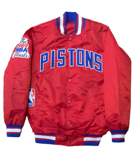 Vintage Detroit Pistons NBA Starter Satin Bomber Jacket