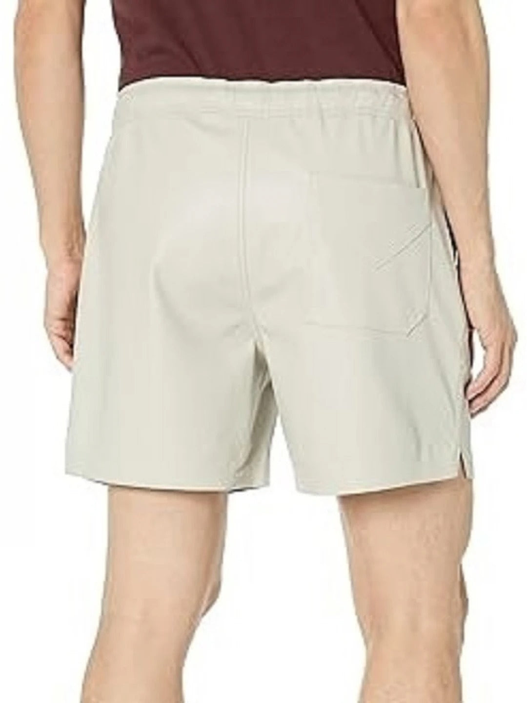 Men’s Off-White Leather Shorts with Elasticized Waist – Trendy and Comfortable