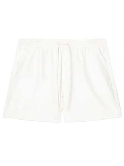 Men’s White Leather Shorts with Elasticized Waist – Comfortable and Trendy