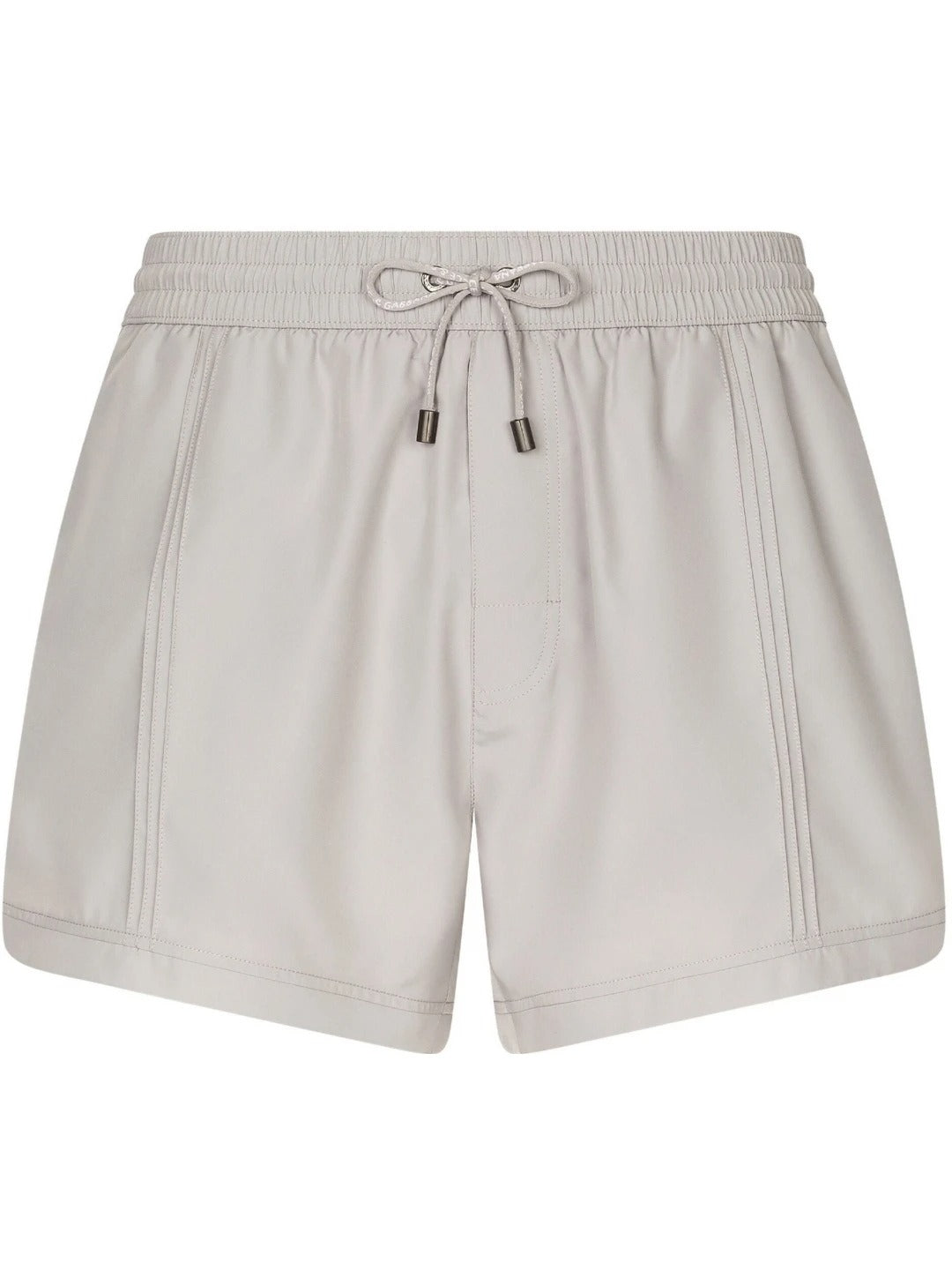 Men’s Off-White Leather Shorts with Elasticized Waistband – Stylish and Comfortable