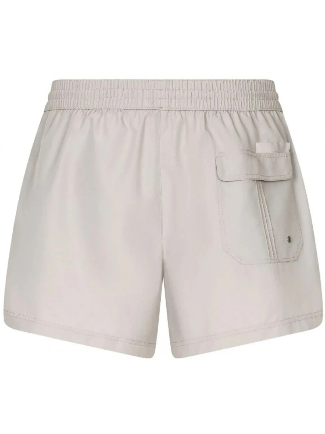 Men’s Off-White Leather Shorts with Elasticized Waistband – Stylish and Comfortable