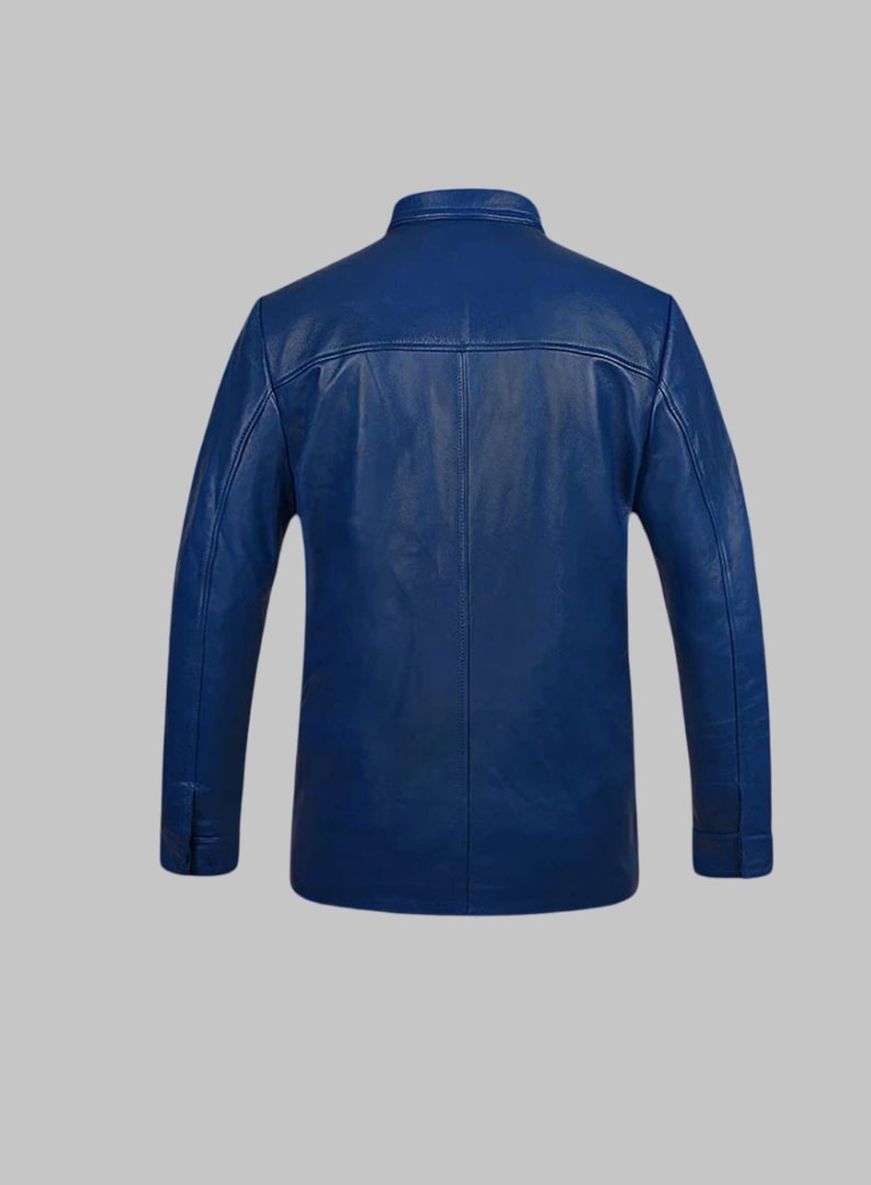 Elvis Presley Speedway Blue Leather Jacket – 100% Pure Napa Leather