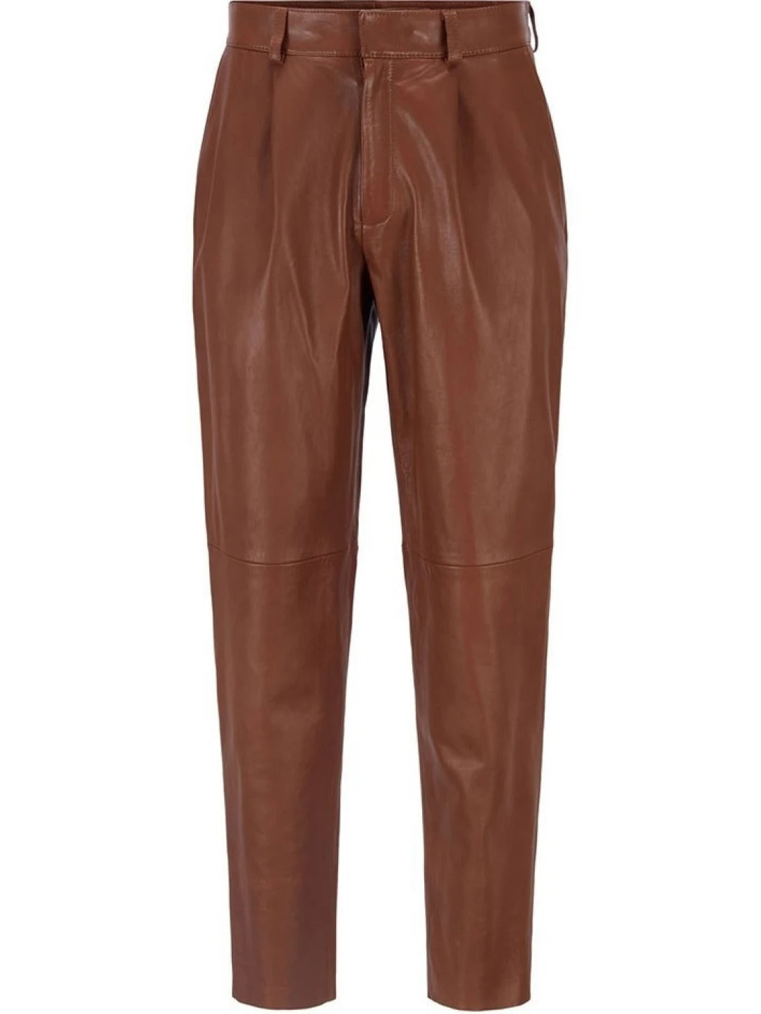 Formal Brown Leather Trousers for Men by Avanzar Leather