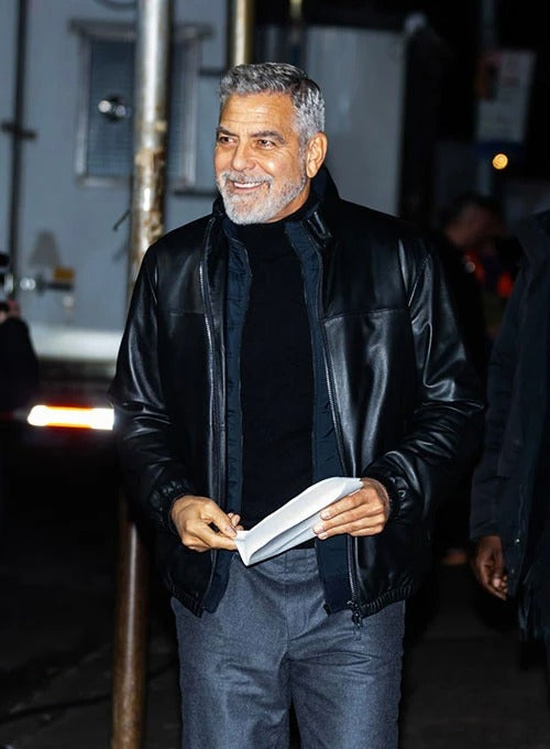 George Clooney Leather Jacket  Avanzar Leather