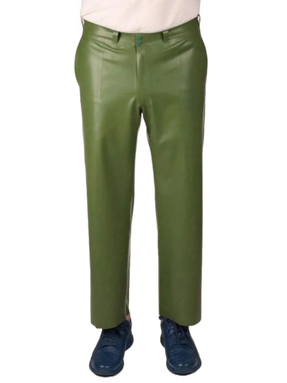 Green Leather Trouser for Men by Avanzar Leather