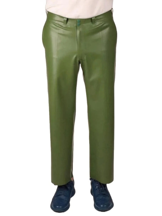 Green Leather Trouser for Men by Avanzar Leather