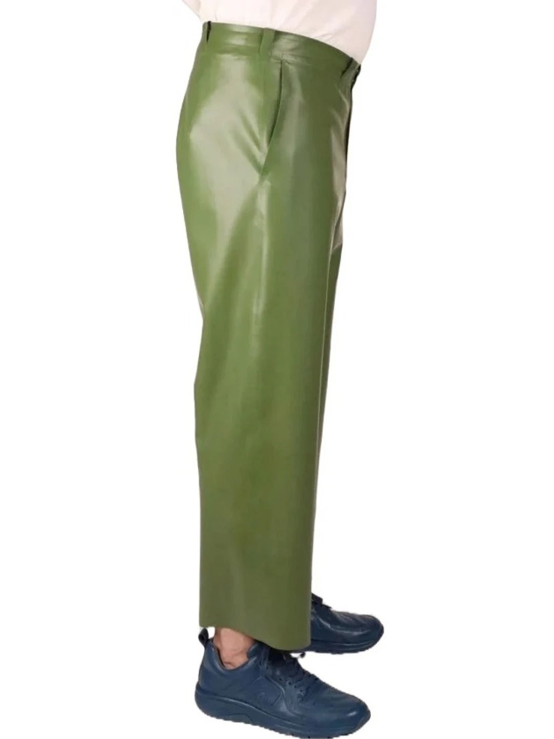 Green Leather Trouser for Men by Avanzar Leather