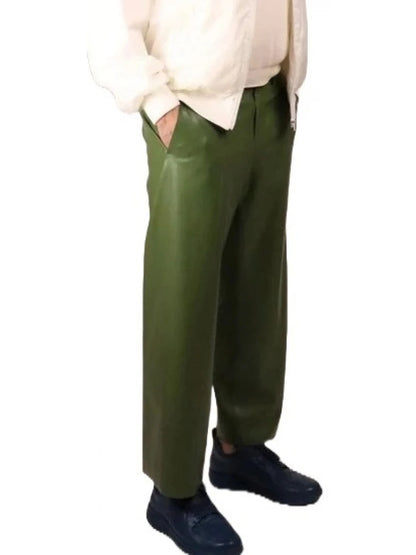 Green Leather Trouser for Men by Avanzar Leather