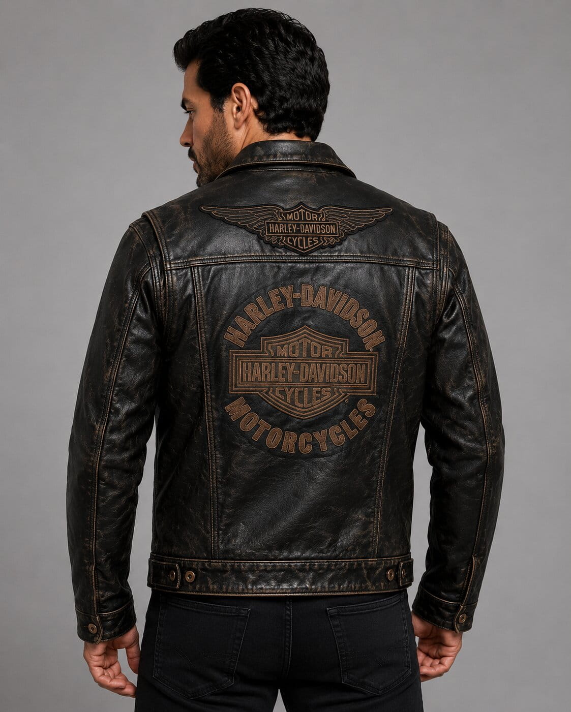 Harley Davidson Digger Slim Fit Leather Jacket for Men