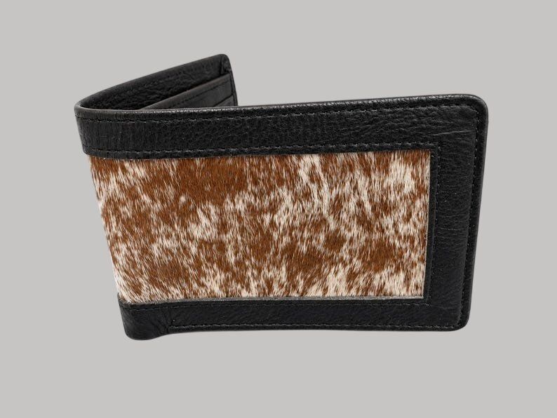 Genuine Hairy Cowhide Leather Gift Set Wallet