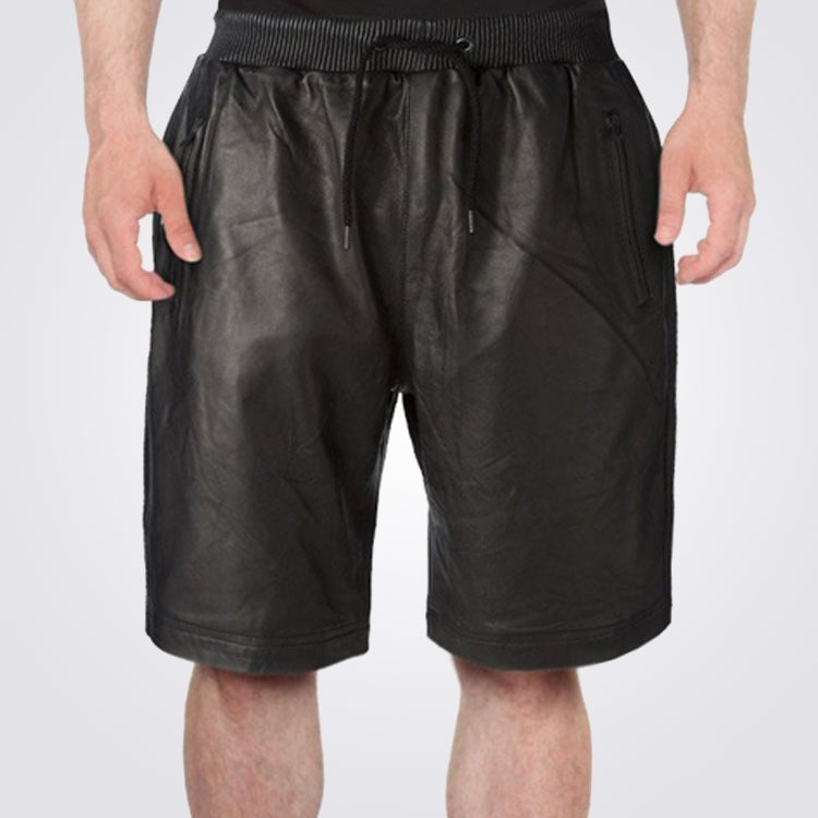 Men’s Black Leather Bermuda Shorts – Avanzar Leather