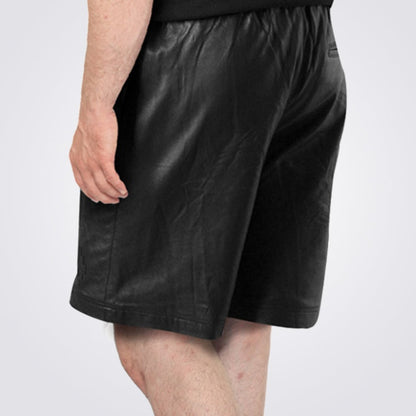 Men’s Black Leather Bermuda Shorts – Avanzar Leather