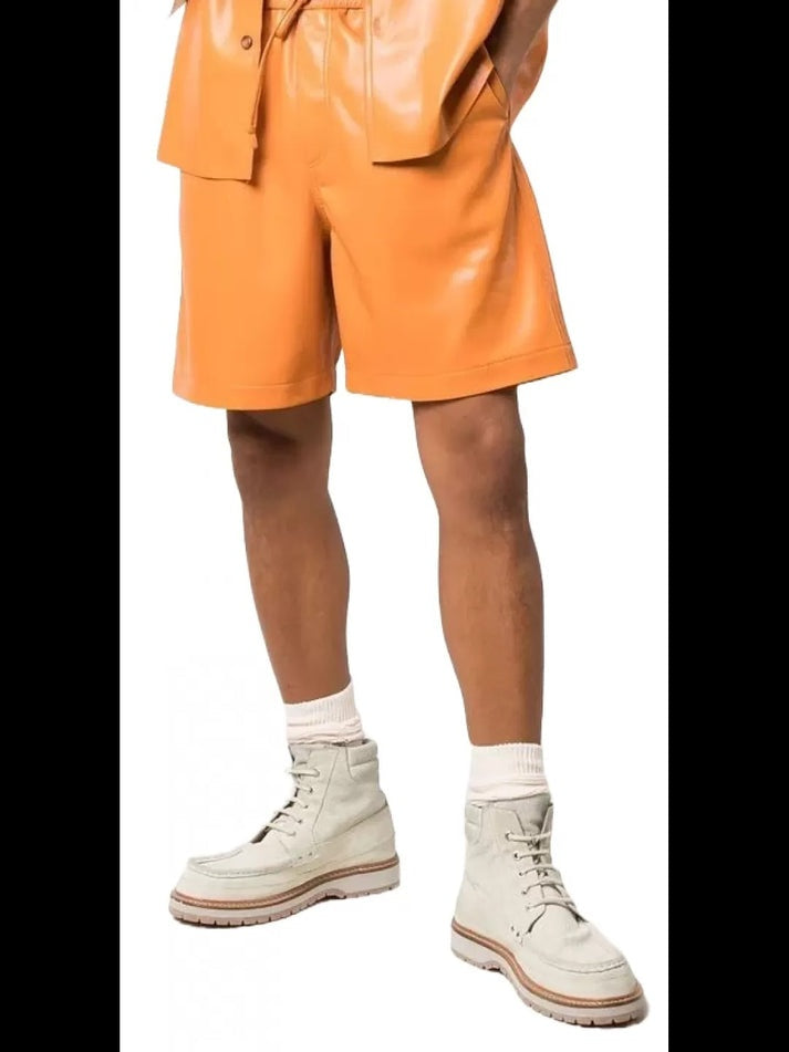 Men’s Orange Leather Sports Boxer Shorts – Avanzar Leather
