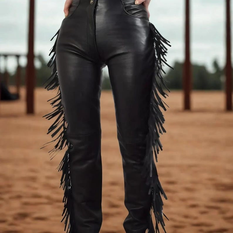 Women’s Perfect Fit Black Leather Pants