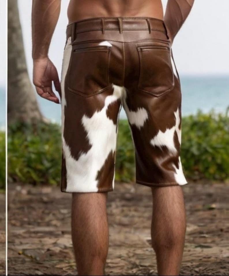 Men’s Genuine Cowhide Leather Shorts