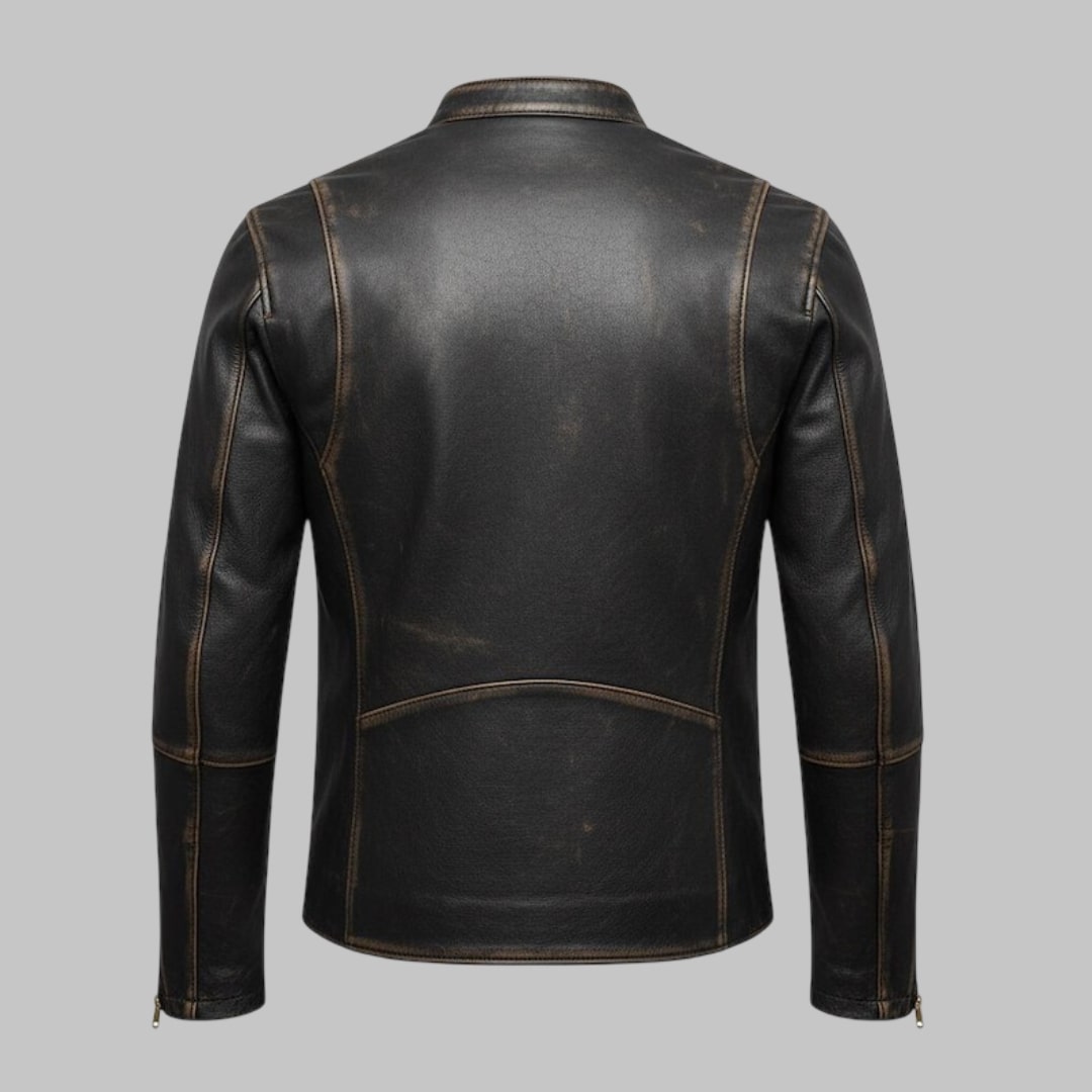 Men Distressed Brown Vintage Leather Motorcycle Jacket