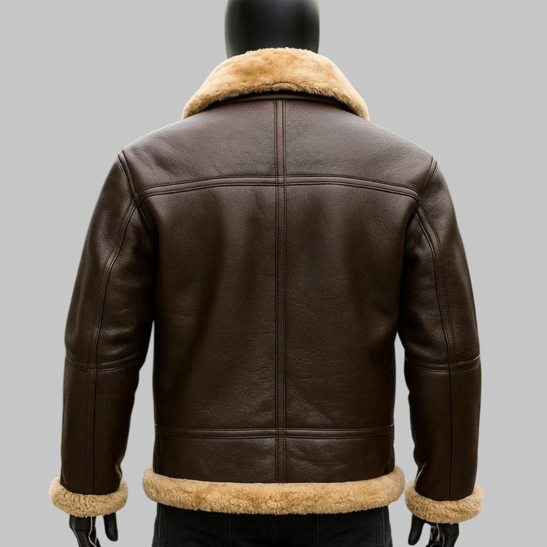 Men’s Shearling Bomber Jacket | Genuine Sheepskin Aviator Style