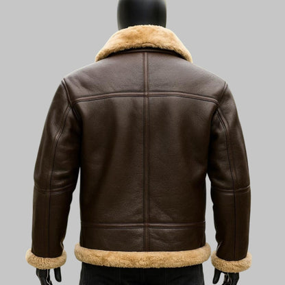 Men’s Shearling Bomber Jacket | Genuine Sheepskin Aviator Style