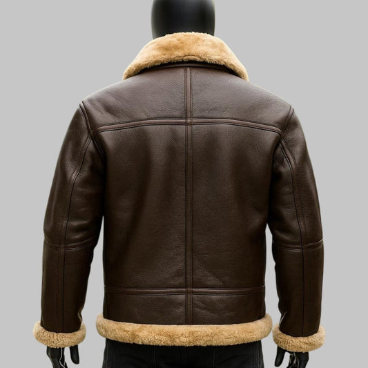 Men’s Shearling Bomber Jacket | Genuine Sheepskin Aviator Style