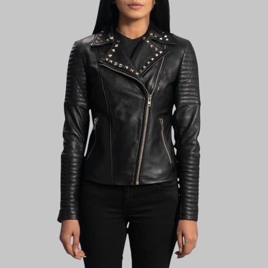 Premium Black Leather Jacket for Women Real Lambskin