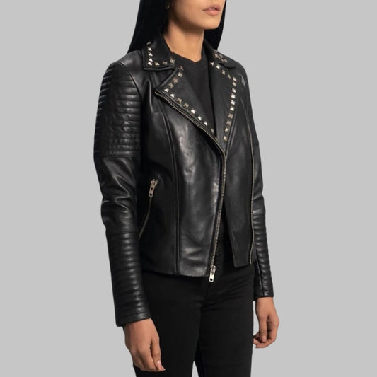 Premium Black Leather Jacket for Women Real Lambskin