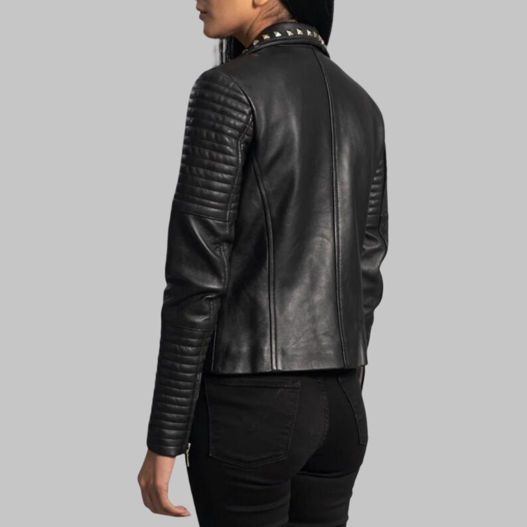 Premium Black Leather Jacket for Women Real Lambskin