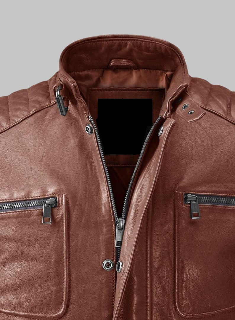 Ignite Men Lambskin Moto Leather Jacket