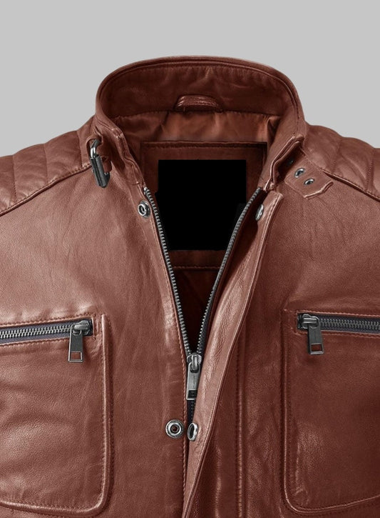 Ignite Men Lambskin Moto Leather Jacket