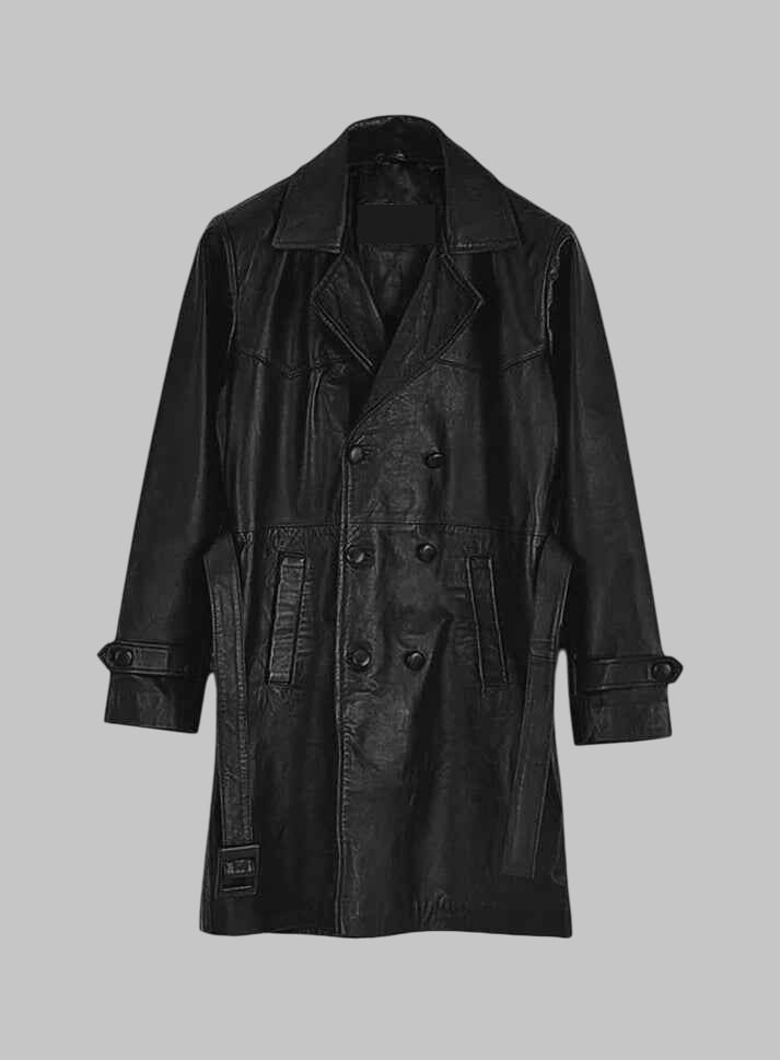 1970s Classic Leather Trench Coat