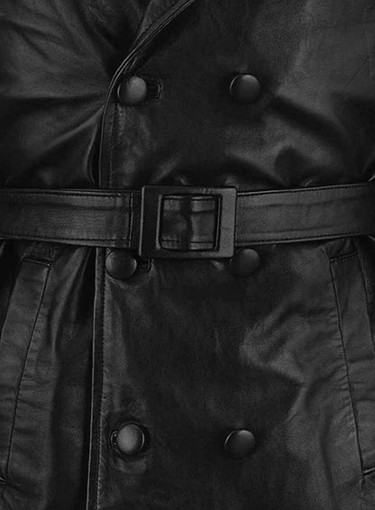 1970s Classic Leather Trench Coat