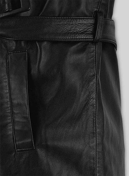 1970s Classic Leather Trench Coat