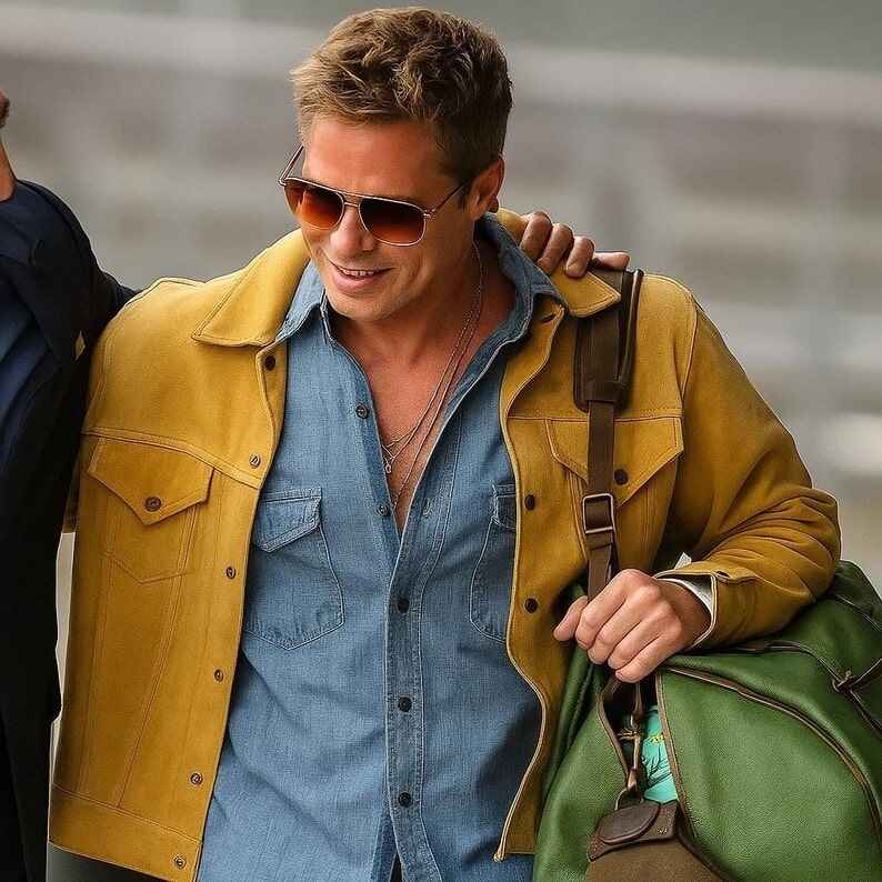 F1 2025 Brad Pitt Suede Leather Jacket