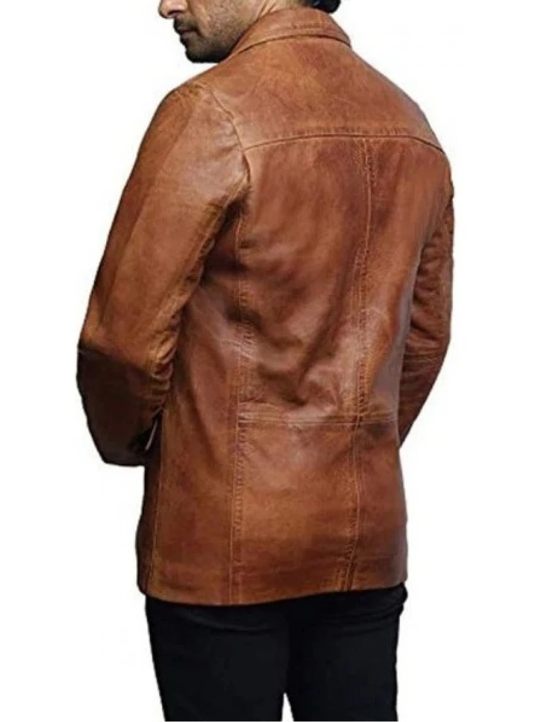 Men's Vintage Brown Leather Blazer Timeless & Stylish Outerwear