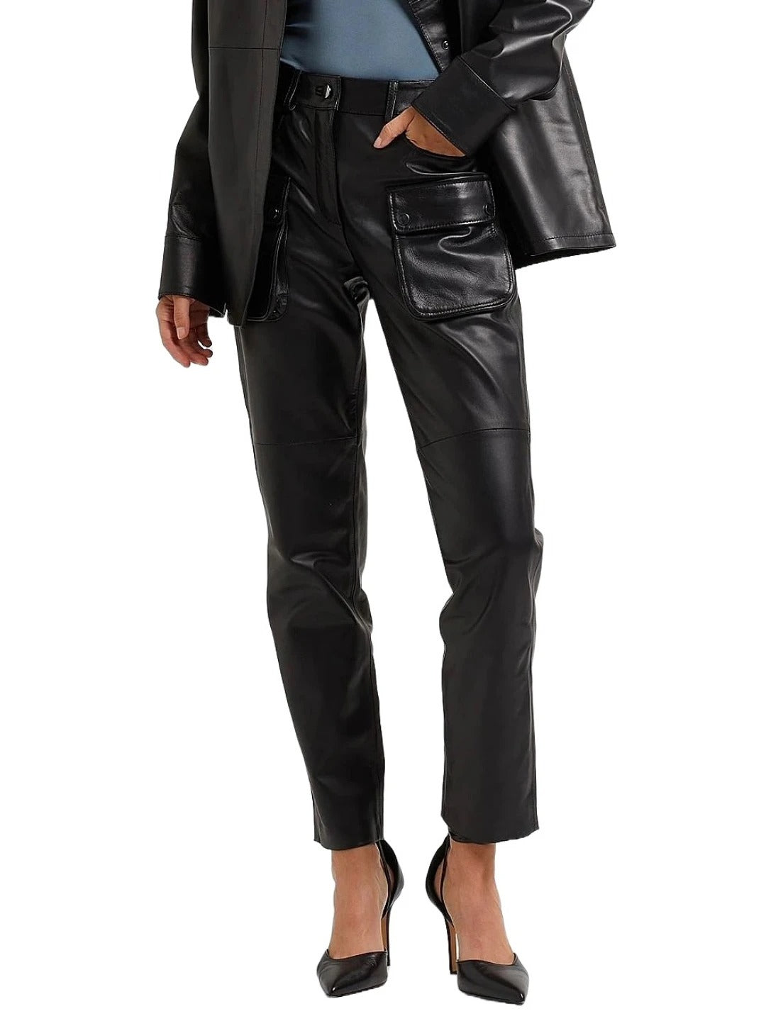 Black Leather Cargo Pants – Stylish & Functional Trousers