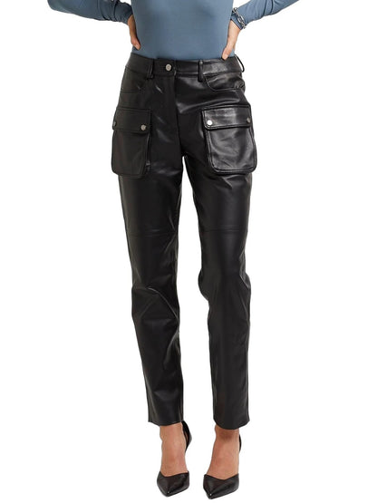 Black Leather Cargo Pants – Stylish & Functional Trousers