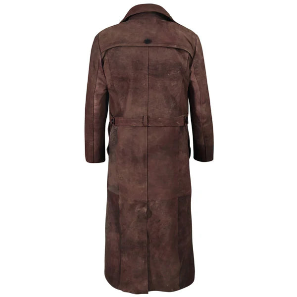 Men’s Classic Leather Trench Coat